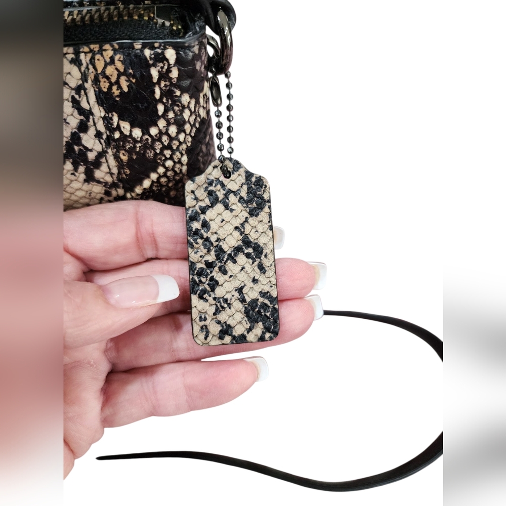 COACH Crosby Pieced Exotic Python Embossed Leather Crossbody Bag 37172 NWT - Picture 6 of 16